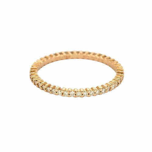 Bague 55.5 MAUBOUSSIN - Alliance or rose et diamants 58 Facettes DV11922-6-555-4
