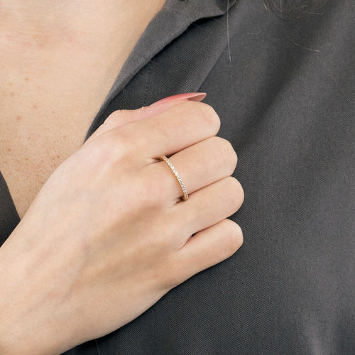 Bague 55.5 MAUBOUSSIN - Alliance or rose et diamants 58 Facettes DV11922-6-555-4