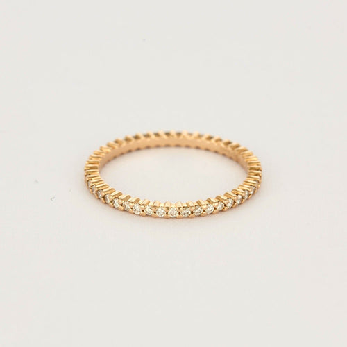Bague 55.5 MAUBOUSSIN - Alliance or rose et diamants 58 Facettes DV11922-6-555-4