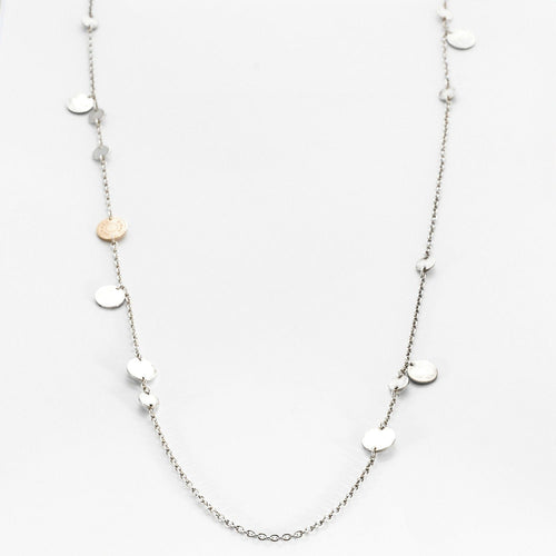 Collier HERMES - Confettis - Sautoir en argent et or rose 58 Facettes DV0481-2