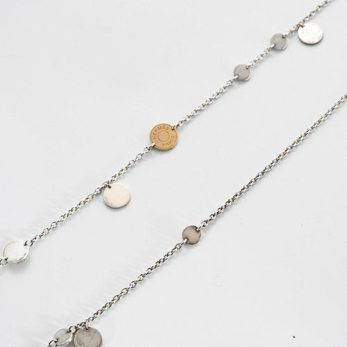 Collier HERMES - Confettis - Sautoir en argent et or rose 58 Facettes DV0481-2
