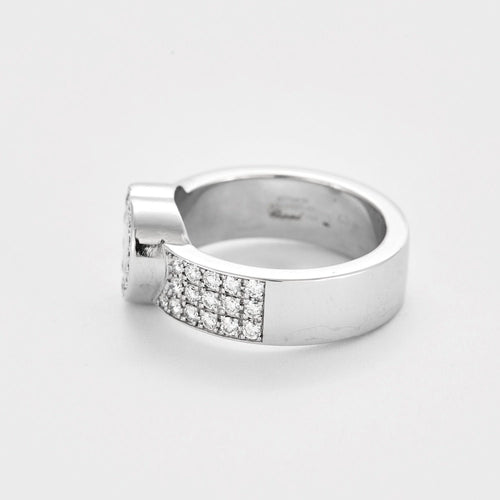 Bague 52 CHOPARD - Happy diamond Heart - Bague en or gris et diamants 58 Facettes DV12128-1-52-1
