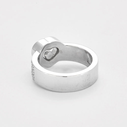 Bague 52 CHOPARD - Happy diamond Heart - Bague en or gris et diamants 58 Facettes DV12128-1-52-1