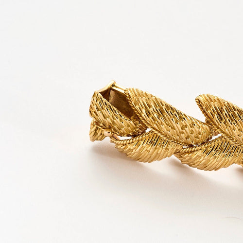Bracelet Bracelet feuillagé en or jaune 58 Facettes DV4373-6