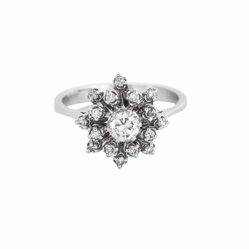 Bague 50 Bague en or blanc et diamants 58 Facettes DV4154-7-50-2