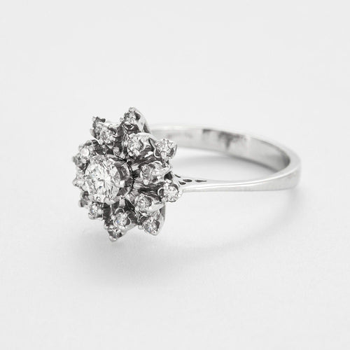 Bague 50 Bague en or blanc et diamants 58 Facettes DV4154-7-50-2