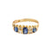 Bague 50 Bague jarretière or jaune saphirs et diamants 58 Facettes DV4440-14-50-2