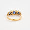 Bague 50 Bague jarretière or jaune saphirs et diamants 58 Facettes DV4440-14-50-2