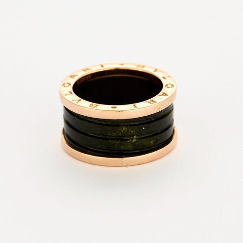 Bague 55 BULGARI - B ZERO - Edition spéciale- Bague en or rose et marbre vert 58 Facettes DV0964-1-DV0882-1
