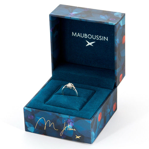 Bague 50 Mauboussin - Bague Solitaire Un Automne 1930 n°1 or gris et diamants. 58 Facettes DV12035-1-50-2