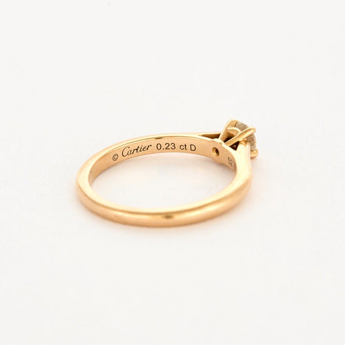 Bague 52 Cartier - 1895 - Bague solitaire en or rose et diamant 58 Facettes DV7296-1-52-1