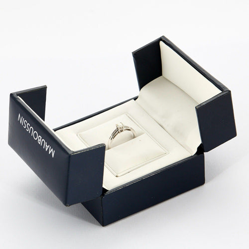 Bague 55 MAUBOUSSIN - Tu es le sel de ma vie n°3 - Solitaire or blanc et diamants 58 Facettes DV0939-1-DV0882-1