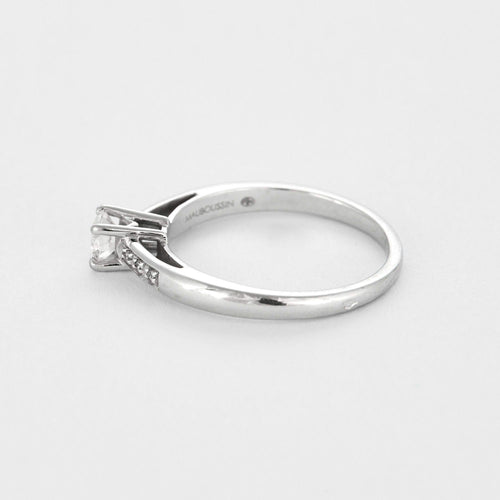 Bague 55 MAUBOUSSIN - Tu es le sel de ma vie n°3 - Solitaire or blanc et diamants 58 Facettes DV0939-1-DV0882-1