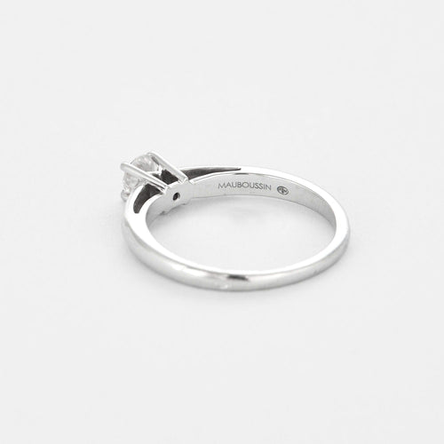 Bague 55 MAUBOUSSIN - Tu es le sel de ma vie n°3 - Solitaire or blanc et diamants 58 Facettes DV0939-1-DV0882-1
