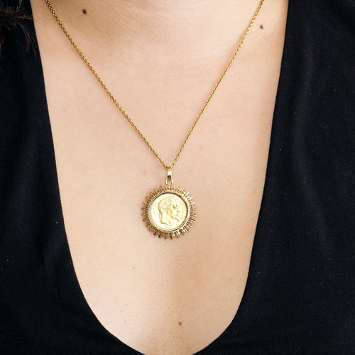 Pendentif Pendentif Napoléon III en or jaune 18K (750 Millièmes) 58 Facettes DV0942-3