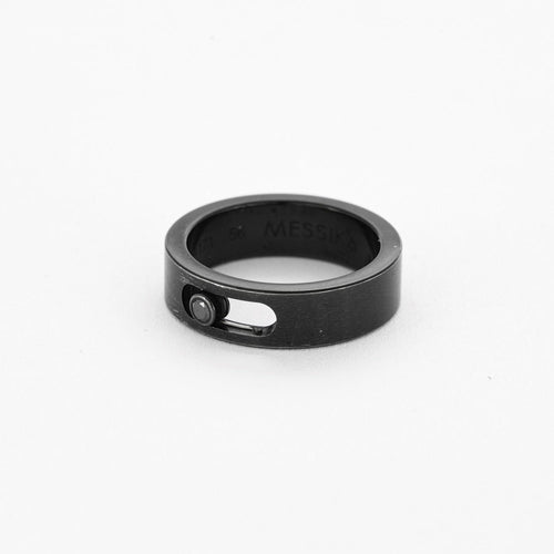 Bague 56 MESSIKA - Bague Move en titanium noir et diamant noir 58 Facettes DV12249-2