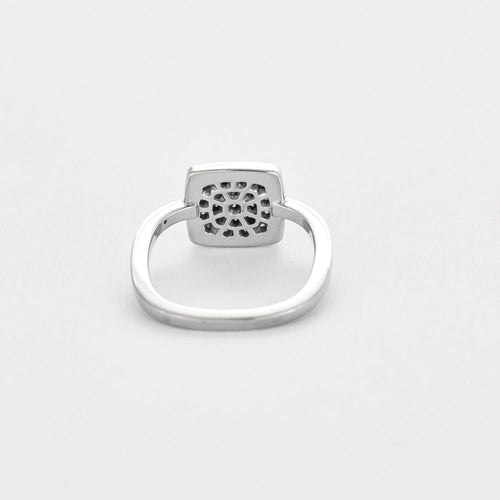 Bague 51 DINH VAN - Impression - Petit Modèle - Bague en or gris et diamants 58 Facettes DV0963-1-51-2