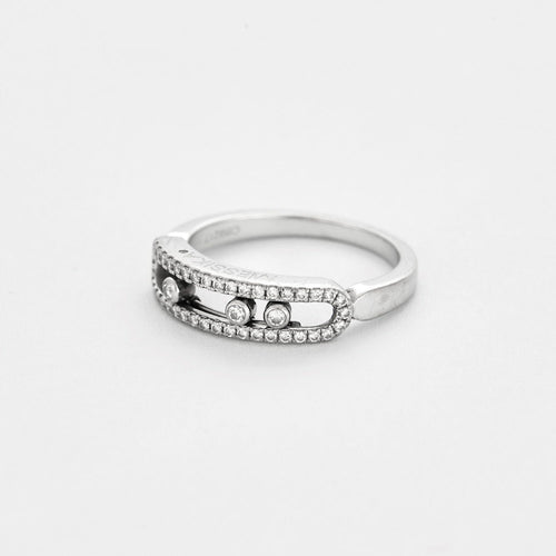 Bague 53 MESSIKA - Bague Baby Move en or blanc 18K (750 Millièmes) pavée de diamants 58 Facettes DV12249-1-53-2