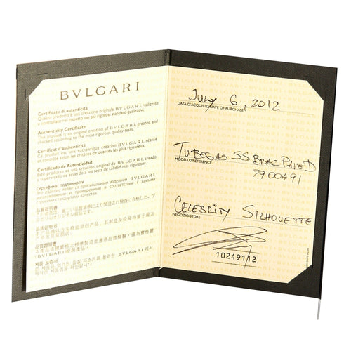 Bracelet Bulgari Bracelet BULGARI - Bracelet ouvert or gris et diamants 58 Facettes DV12366-1