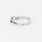 Bague en or gris saphir et diamants