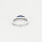 Bague en or gris saphir et diamants