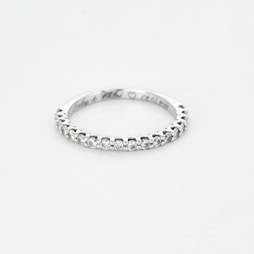 Bague 47 Demie Alliance en or gris et diamants 58 Facettes DV12420-3-47-2