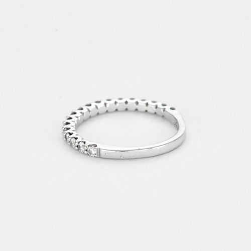 Bague 47 Demie Alliance en or gris et diamants 58 Facettes DV12420-3-47-2