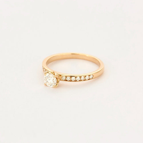 Bague 50 FRED - Delphine - Bague solitaire en or rose et diamants 58 Facettes DV0970-2