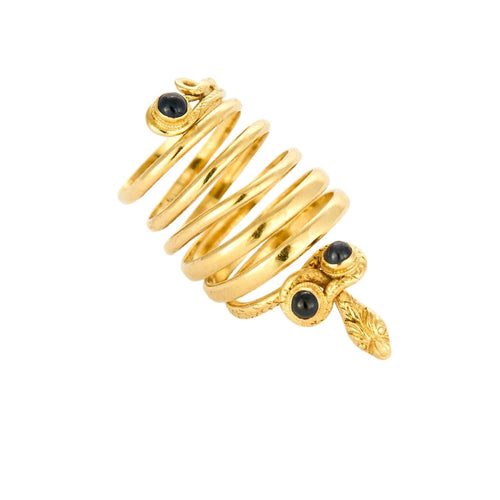 Bague 45 Bague Serpent en or jaune et saphirs 58 Facettes DV0960-14-45-3