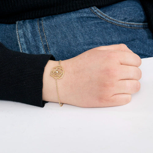 Bracelet PIAGET -  Rose -  bracelet en or jaune et diamant. 58 Facettes DV11277-7