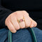 Bague 52 Bague en or jaune tourmaline rose 58 Facettes DV12511-6-52-1