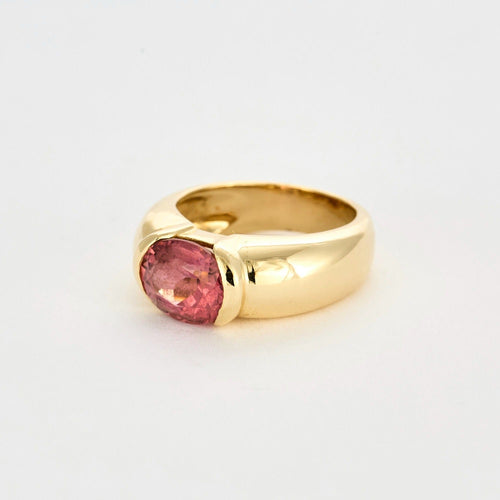 Bague 52 Bague en or jaune tourmaline rose 58 Facettes DV12511-6-52-1
