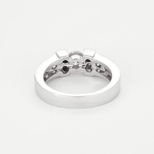 Bague 53 Bague Jonc en or gris et diamants 58 Facettes DV2004-11-53-10