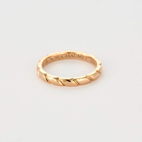Bague 50 CHAUMET - Torsade - Alliance en or rose et diamant 58 Facettes DV0970-1-50-2