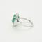 Bague 52 Bague en or gris , Emeraude de Colombie et diamants 58 Facettes DV11451-5-52-2