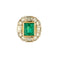 Bague 52 Bague or jaune  Émeraude de Colombie et diamants 58 Facettes DV11451-7-52-2