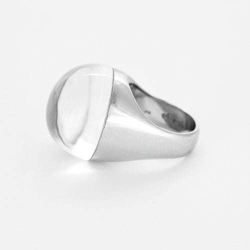 H. STERN - Golden Stone - Bague en or gris et cristal de roche