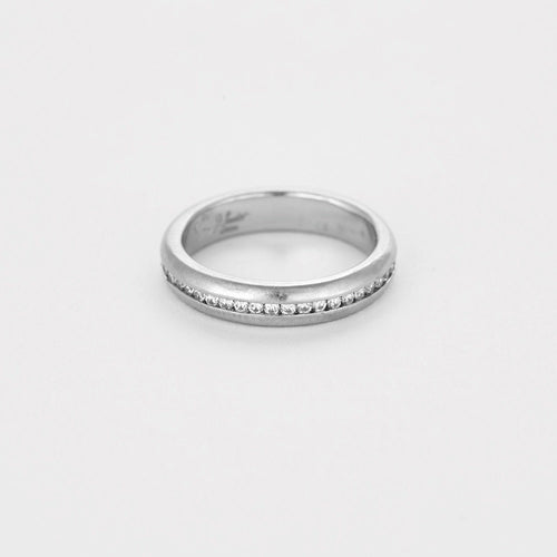 Bague 51 Bachet - Alliance en platine et diamants 58 Facettes DV0968-1-51-2