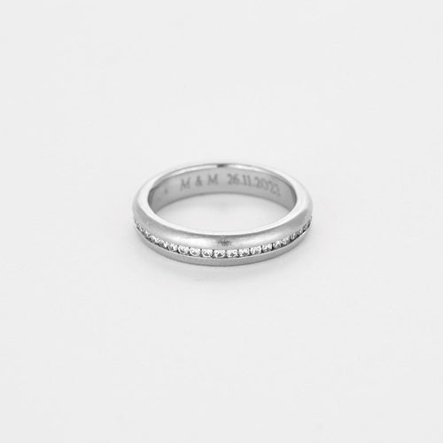 Bague 51 Bachet - Alliance en platine et diamants 58 Facettes DV0968-1-51-2