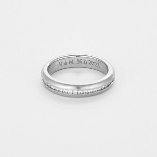 Bachet - Alliance en platine et diamants