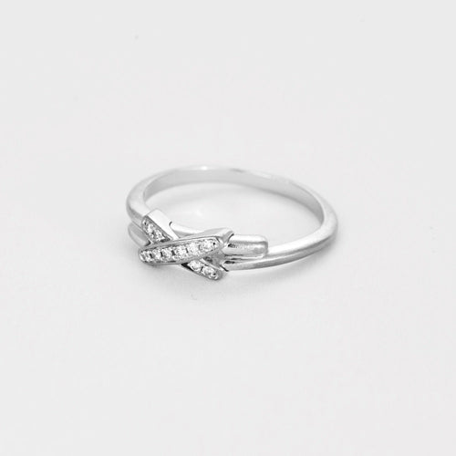 Bague 46 CHAUMET - Bague Jeux de Liens en or gris et diamants. Petit modèle 58 Facettes DV2196-2-46-2