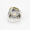 Bague 55 Bague cocktail en or gris avec péridot et diamants 58 Facettes DV3580-2-DV0882-1