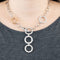 Collier Collier en or jaune et or gris à maillons rond et diamants 58 Facettes DV3580-3