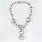 Collier Collier en or jaune et or gris à maillons rond et diamants 58 Facettes DV3580-3