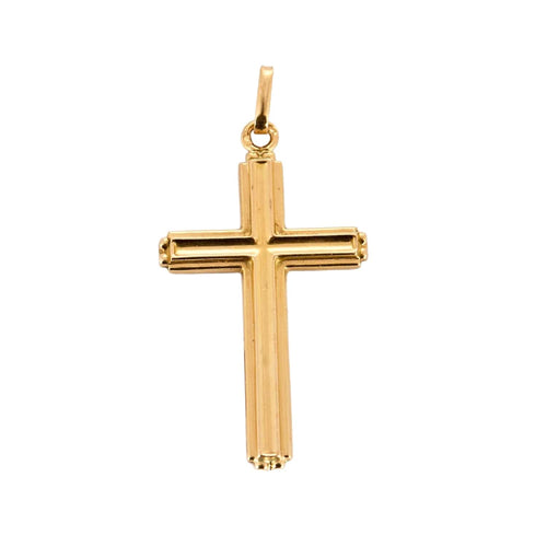 Pendentif Pendentif "Croix" en or jaune 58 Facettes DV0974-4