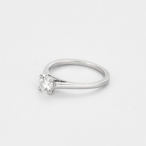 Bague 48 DE BEERS - Bague solitaire platine et diamant 0.54 carat environ 58 Facettes DV0973-1-48-2