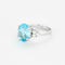 Bague 52 Bague en or gris topaze et diamants 58 Facettes DV0975-3-52-2