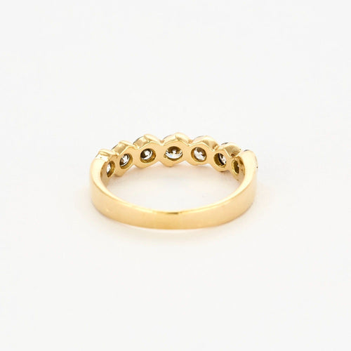 Bague 54.5 Demie alliance en or jaune et diamants 58 Facettes DV0975-4-545-2
