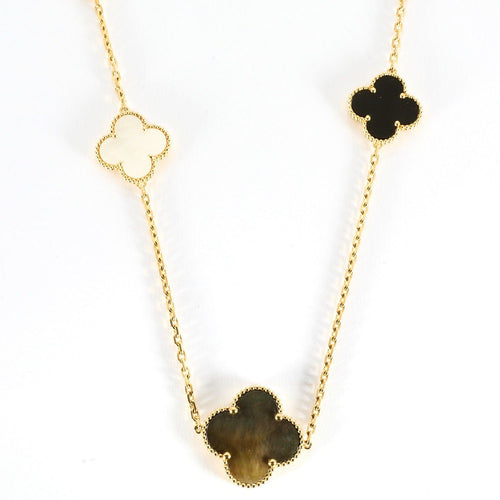 VAN CLEEF & ARPELS - Magic Alhambra - Collier Sautoir, or jaune, onyx et nacre