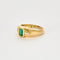 Bague 56 Bague jonc, or jaune, émeraude  et diamants 58 Facettes DV0943-3-56-3